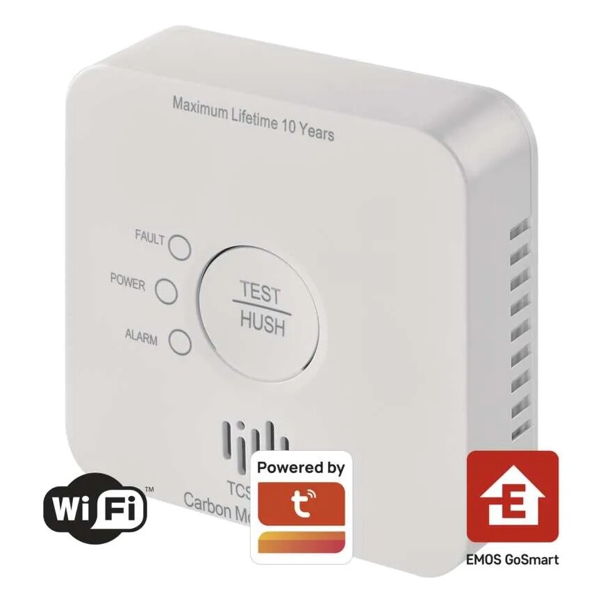 Detetor de monóxido de carbono GoSmart 2xAA Wi-Fi Tuya