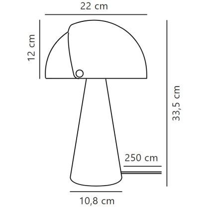 DFTP by Nordlux - Candeeiro de mesa com iluminação regulável ALIGN 1xE27/25W/230V preto