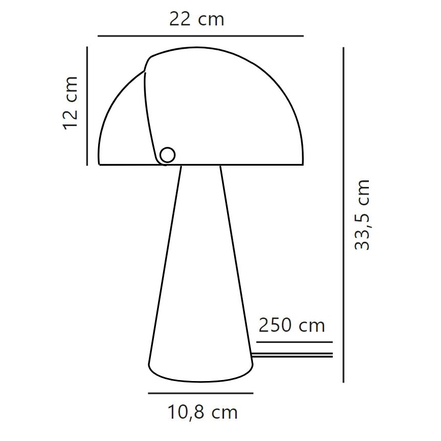 DFTP by Nordlux - Candeeiro de mesa com iluminação regulável ALIGN 1xE27/25W/230V preto