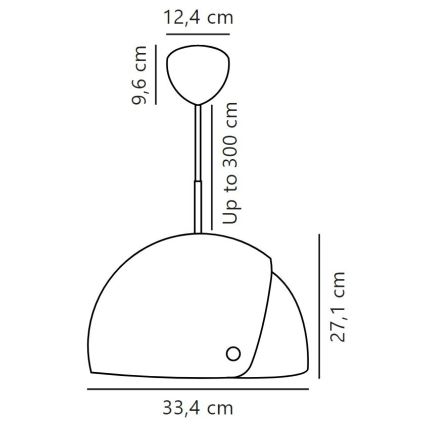 DFTP by Nordlux - Candeeiro suspenso com iluminação regulável ALIGN 1xE27/15W/230V preto