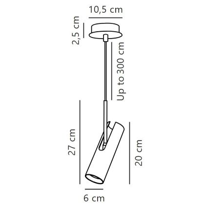 DFTP by Nordlux - Candeeiro suspenso MIB 1xGU10/8W/230V branco