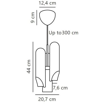 DFTP by Nordlux - Candeeiro suspenso ROCHELLE 3xGU10/15W/230V