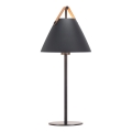 DFTP by Nordlux - Lâmpada de mesa STRAP 1xE27/40W/230V preta