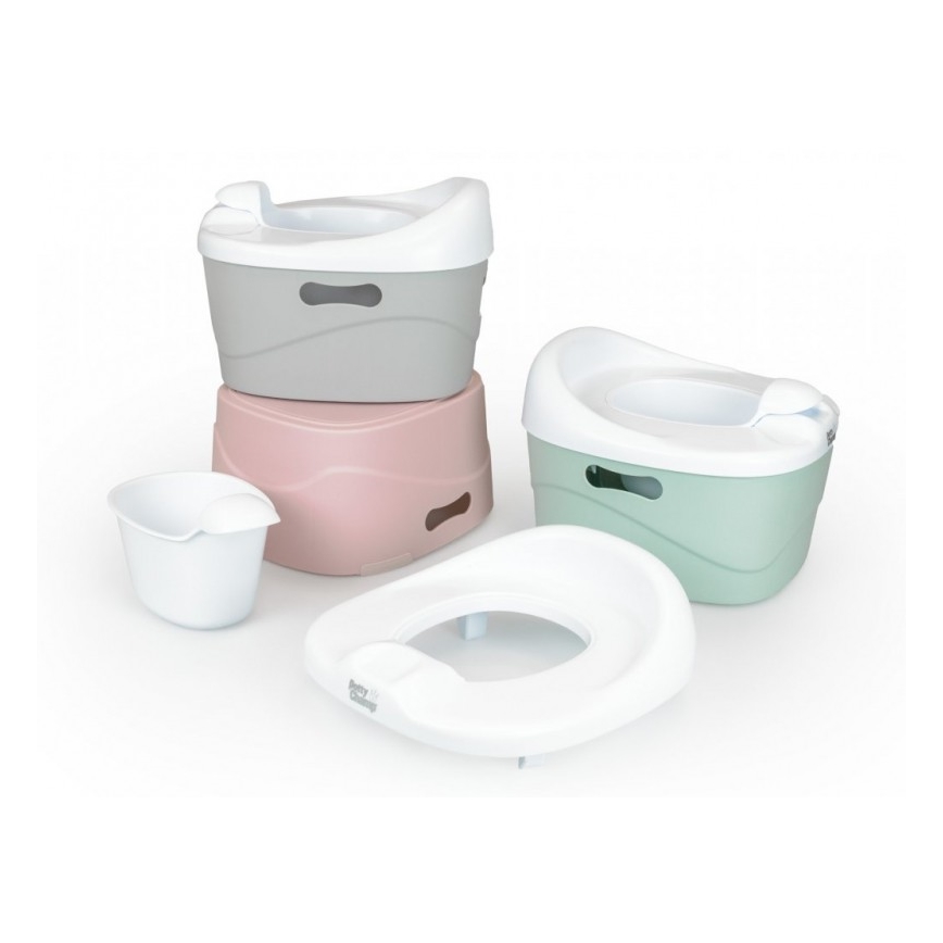 DiaperChamp - Assento para casa de banho 3em1 POTTYCHAMP cinzento