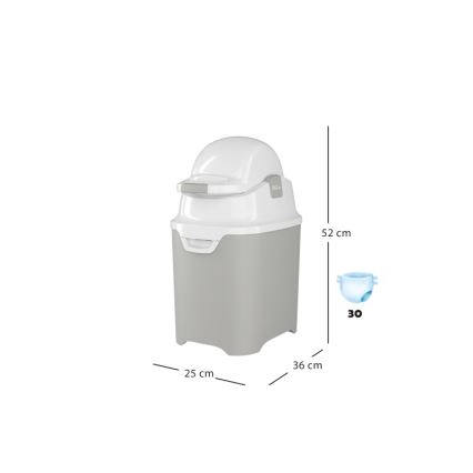 DiaperChamp - Caixote do lixo para fraldas ONE branco