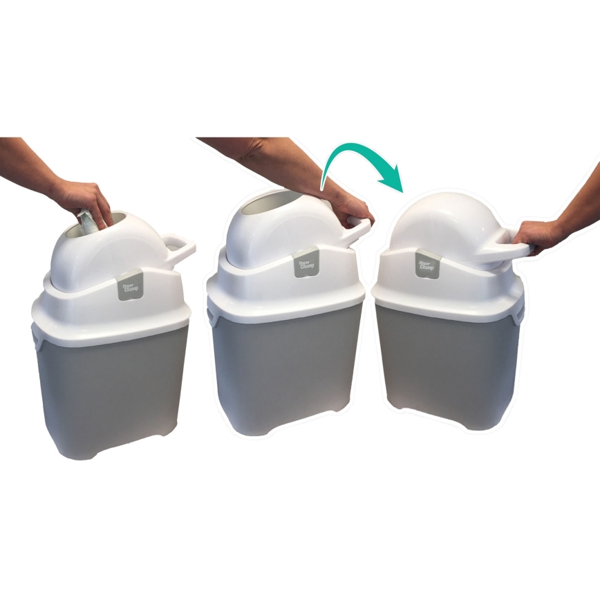 DiaperChamp - Caixote do lixo para fraldas ONE cinzento