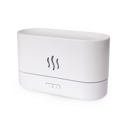 Difusor de aromas LED RGB  ultrassónico e humidificador de ar com retroiluminação 180ml branco