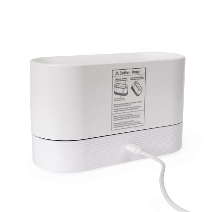 Difusor de aromas LED RGB  ultrassónico e humidificador de ar com retroiluminação 180ml branco