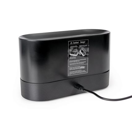 Difusor de aromas LED RGB  ultrassónico e humidificador de ar com retroiluminação 180ml preto