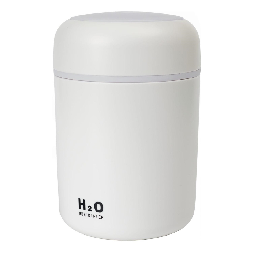 Difusor de aromas LED RGB  ultrassónico e humidificador de ar LED/2W 300ml branco
