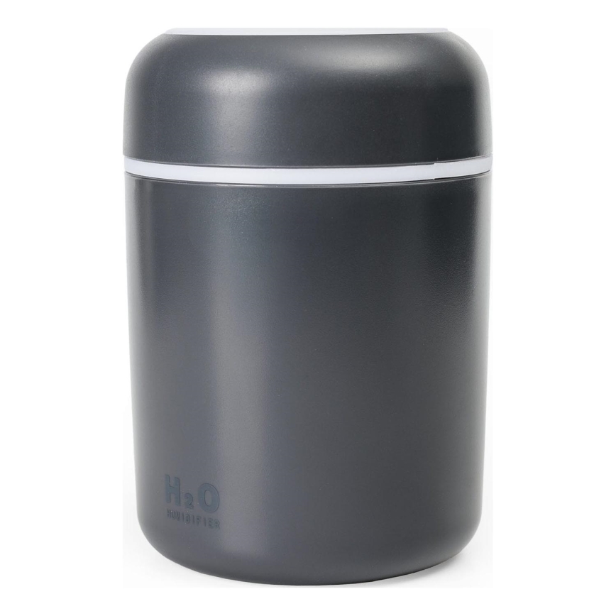 Difusor de aromas LED RGB  ultrassónico e humidificador de ar LED/2W 300ml preto