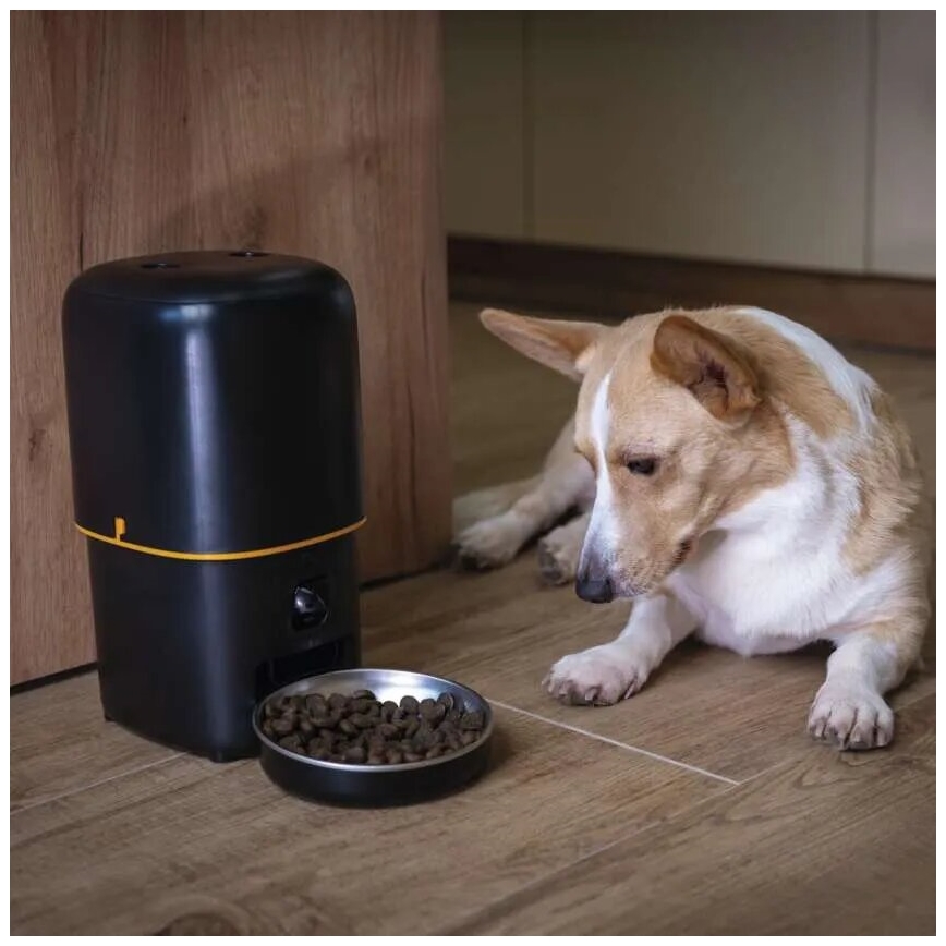 Distribuidor automático de alimentos com microfone e câmara 4l/5V/3xD Wi-Fi