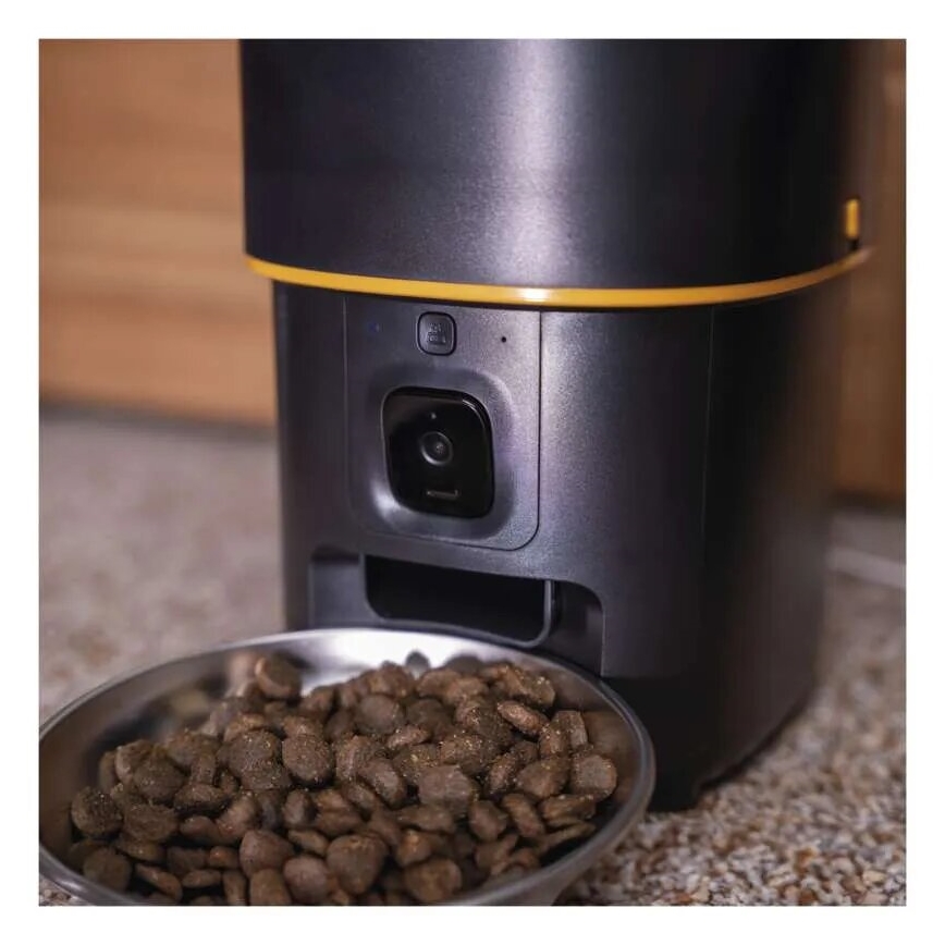 Distribuidor automático de alimentos com microfone e câmara 4l/5V/3xD Wi-Fi