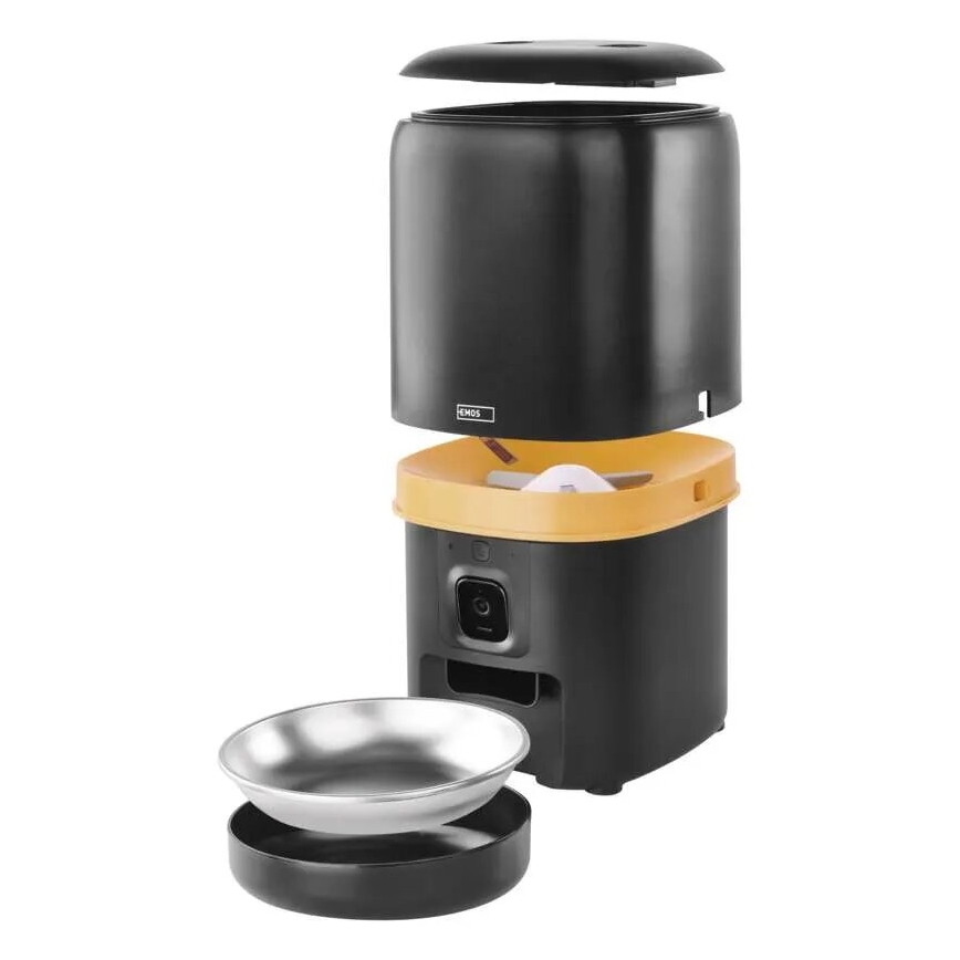 Distribuidor automático de alimentos com microfone e câmara 4l/5V/3xD Wi-Fi