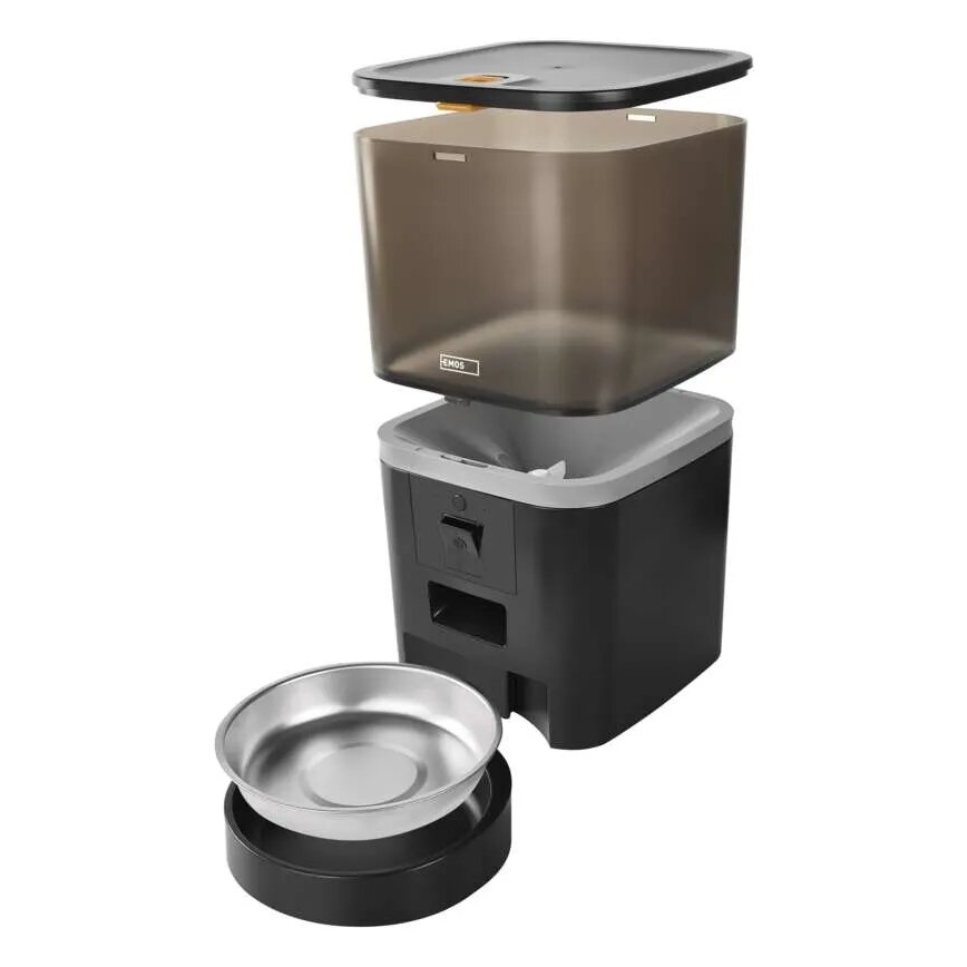Distribuidor automático de alimentos com microfone e câmara 6l/5V/4xAA Wi-Fi