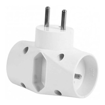 Divisor de tomadas 1x2,5A+2x10A/230V