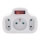 Divisor de tomadas 1Z 10A + 2Z 2,5A com interruptor