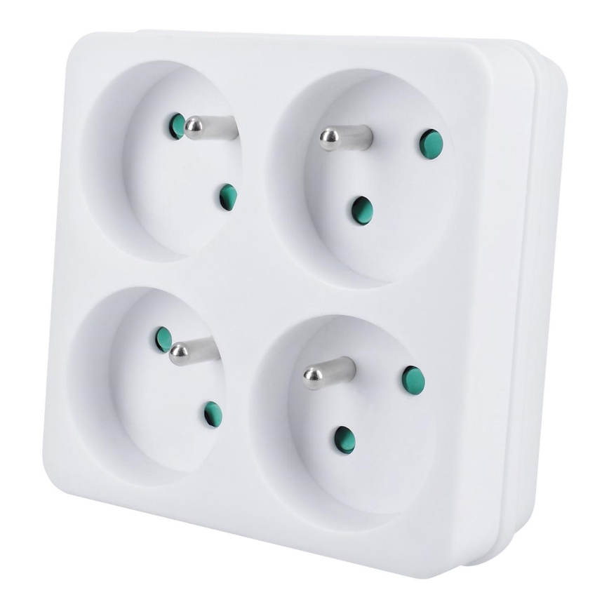 Divisor de tomadas 4x 10A branco
