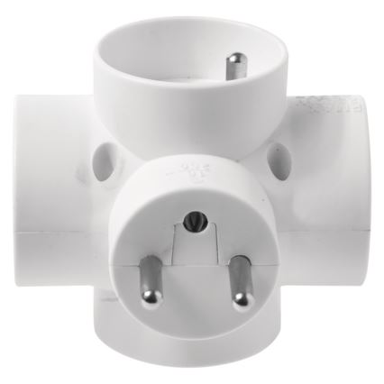 Divisor de tomadas 4x10A/250V redondo
