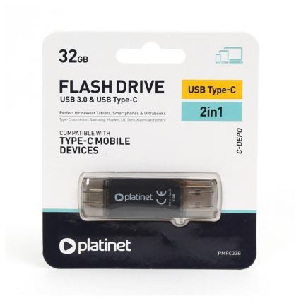 Dual Flash drive USB + USB-C 32GB
