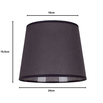 Duolla - Abajur para candeeiro de mesa CLASSIC M E27 diâmetro 24 cm antracite