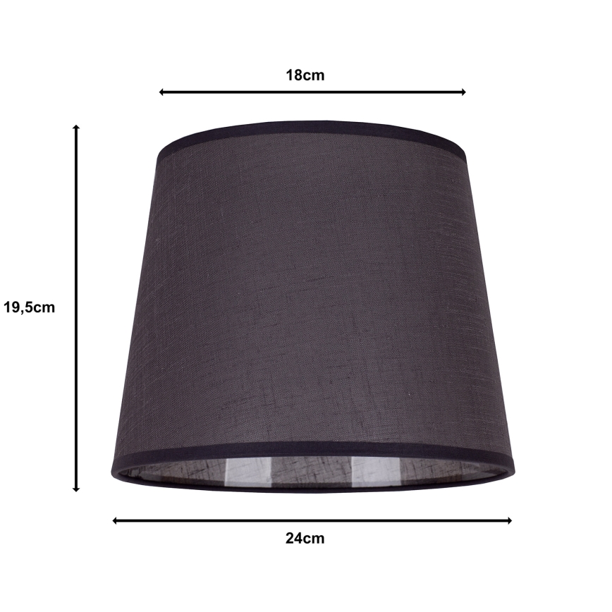 Duolla - Abajur para candeeiro de mesa CLASSIC M E27 diâmetro 24 cm antracite