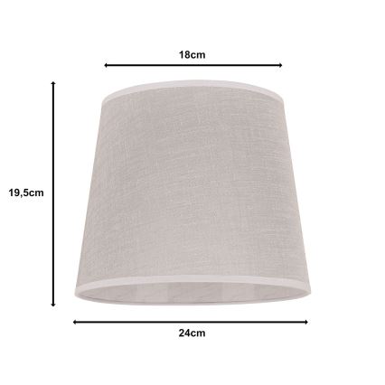 Duolla - Abajur para candeeiro de mesa CLASSIC M E27 diâmetro 24 cm bege
