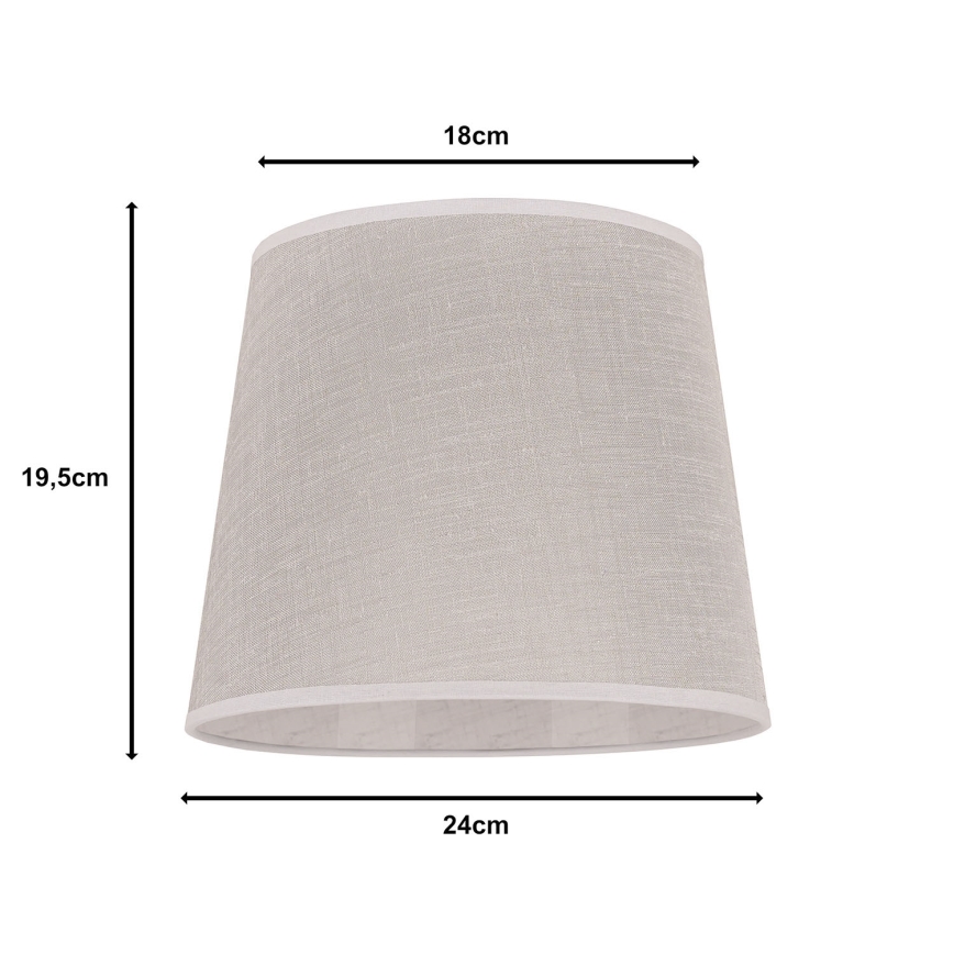 Duolla - Abajur para candeeiro de mesa CLASSIC M E27 diâmetro 24 cm bege