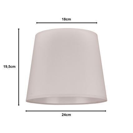 Duolla - Abajur para candeeiro de mesa CLASSIC M E27 diâmetro 24 cm branco