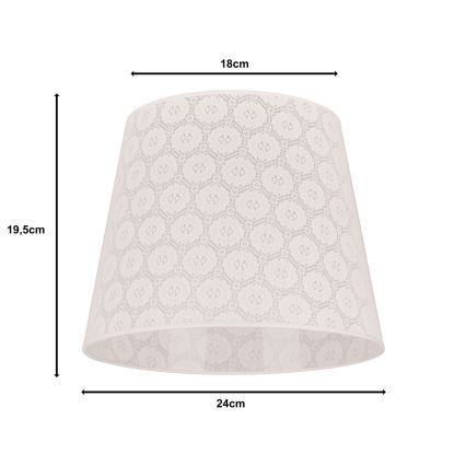 Duolla - Abajur para candeeiro de mesa CLASSIC M E27 diâmetro 24 cm branco