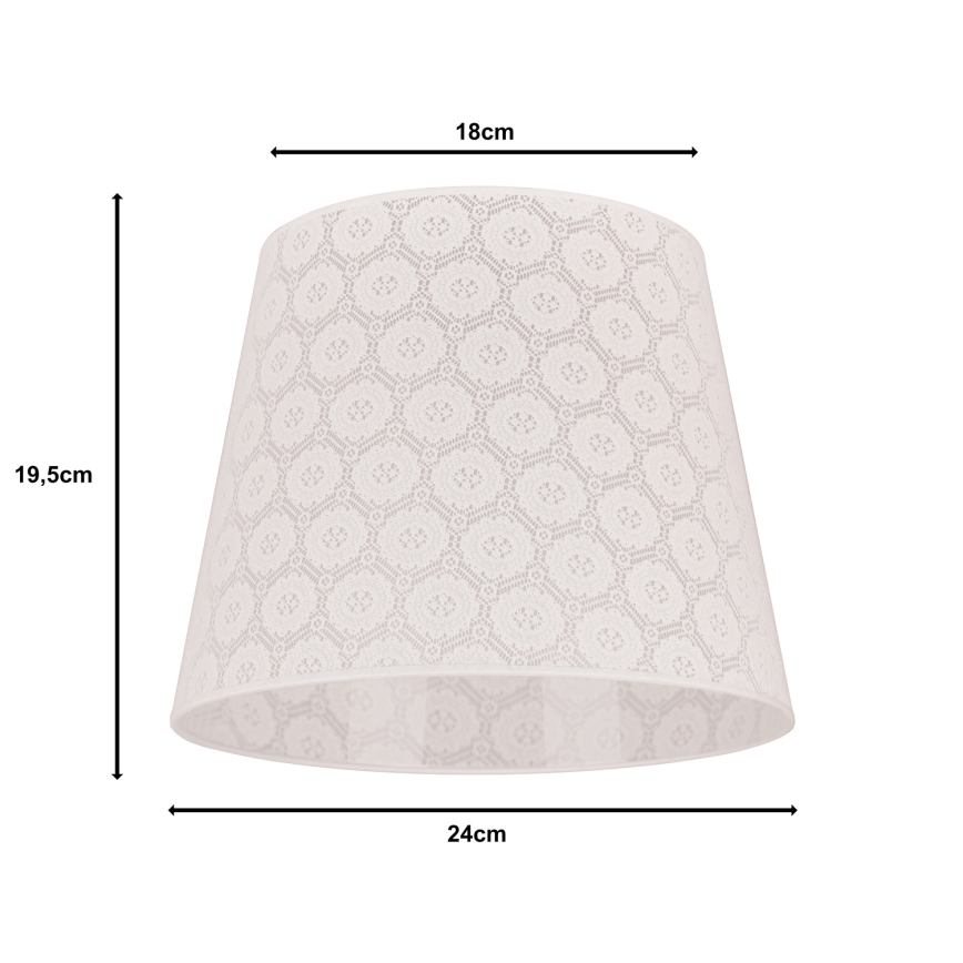 Duolla - Abajur para candeeiro de mesa CLASSIC M E27 diâmetro 24 cm branco