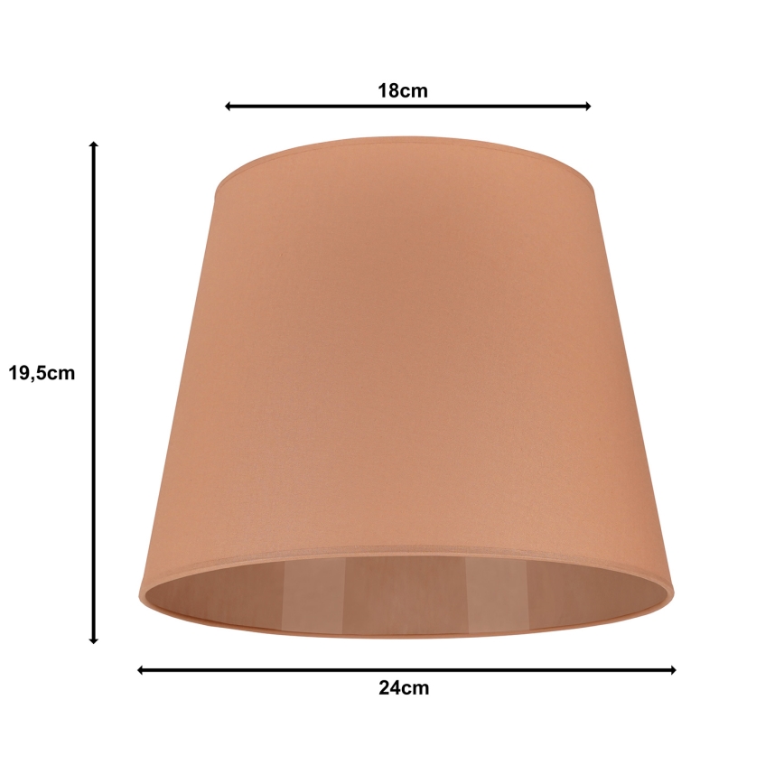 Duolla - Abajur para candeeiro de mesa CLASSIC M E27 diâmetro 24 cm castanho