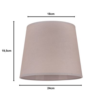 Duolla - Abajur para candeeiro de mesa CLASSIC M E27 diâmetro 24 cm cinzento