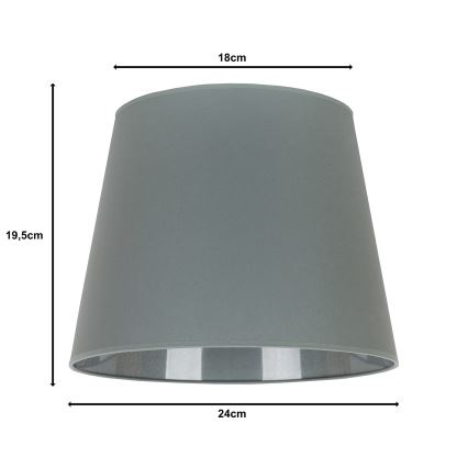 Duolla - Abajur para candeeiro de mesa CLASSIC M E27 diâmetro 24 cm cinzento