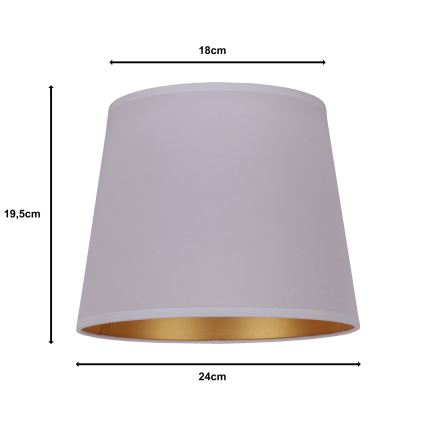 Duolla - Abajur para candeeiro de mesa CLASSIC M E27 diâmetro 24 cm cinzento