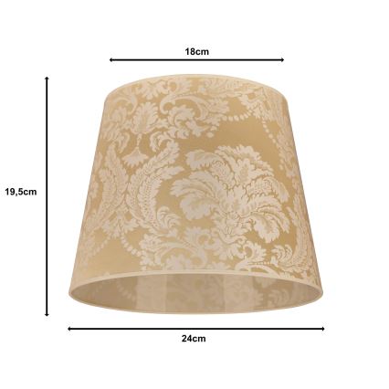 Duolla - Abajur para candeeiro de mesa CLASSIC M E27 diâmetro 24 cm dourado