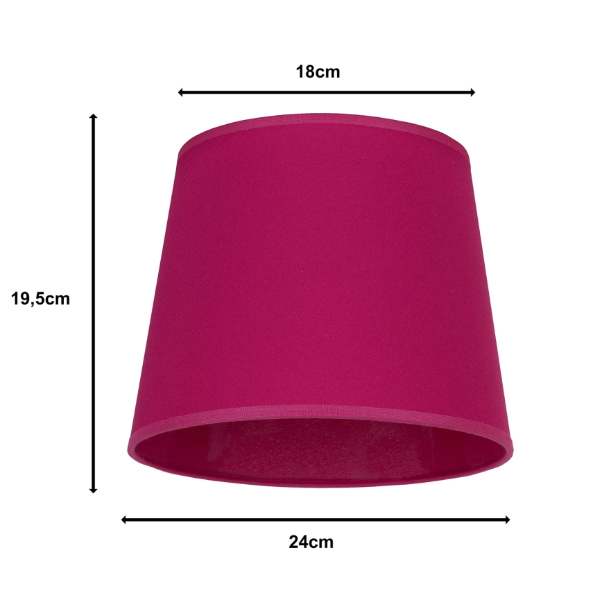 Duolla - Abajur para candeeiro de mesa CLASSIC M E27 diâmetro 24 cm rosa