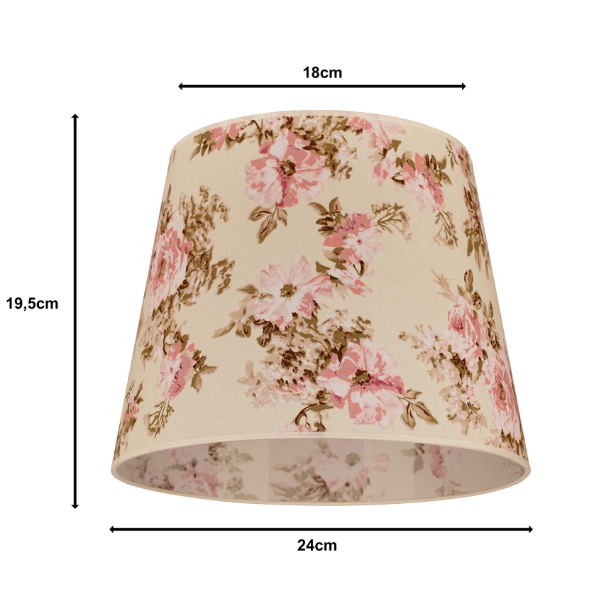 Duolla - Abajur para candeeiro de mesa CLASSIC M E27 diâmetro 24 cm rosa