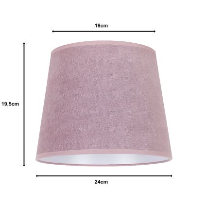 Duolla - Abajur para candeeiro de mesa CLASSIC M E27 diâmetro 24 cm rosa