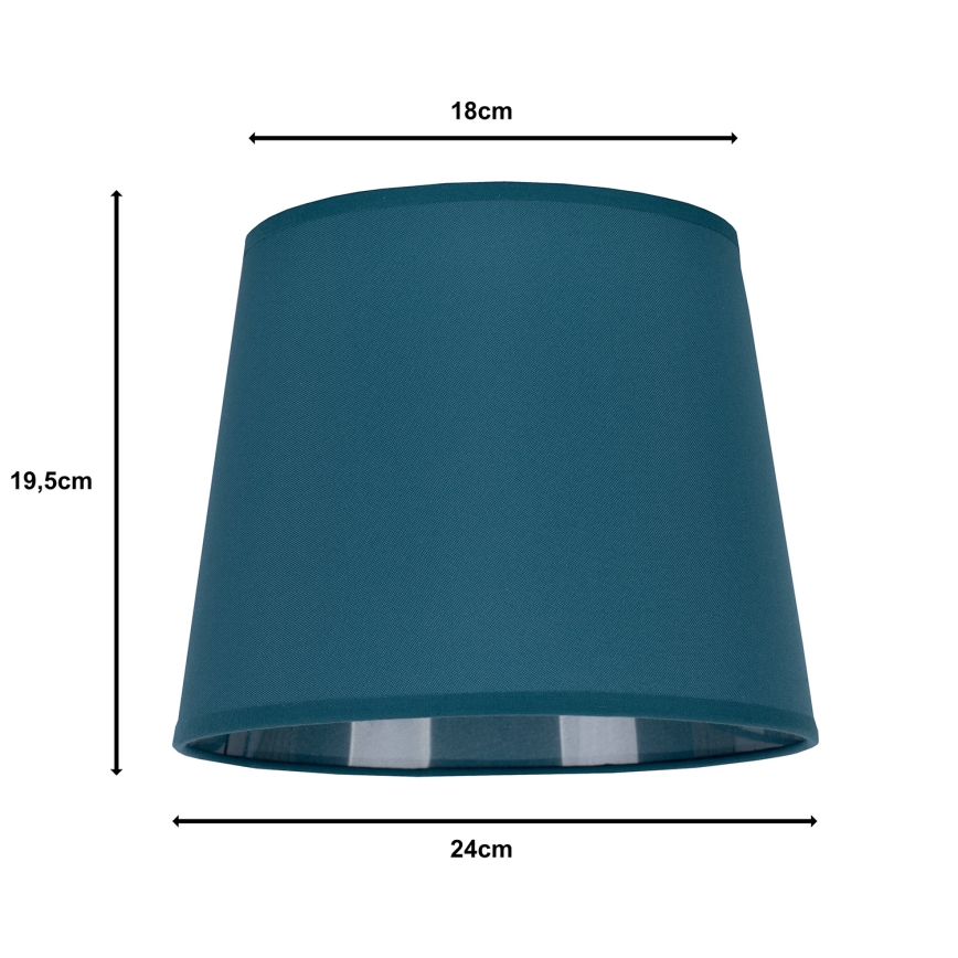 Duolla - Abajur para candeeiro de mesa CLASSIC M E27 diâmetro 24 cm turquesa