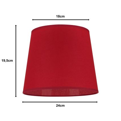 Duolla - Abajur para candeeiro de mesa CLASSIC M E27 diâmetro 24 cm vermelho
