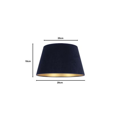 Duolla - Abajur para candeeiro de mesa CONE M E27 diâmetro 28 cm azul