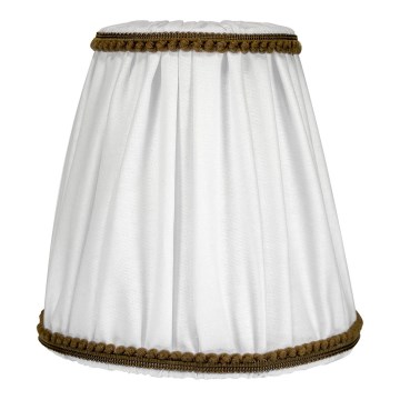 Duolla - Abajur para candeeiro de mesa e de pé E27 diâmetro 15 cm branco/castanho
