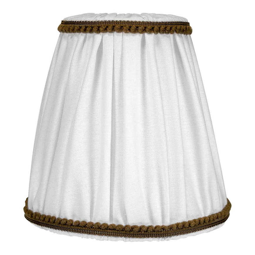 Duolla - Abajur para candeeiro de mesa e de pé E27 diâmetro 15 cm branco/castanho