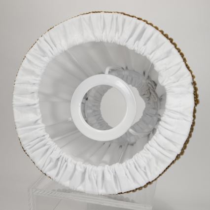 Duolla - Abajur para candeeiro de mesa e de pé E27 diâmetro 15 cm branco/castanho