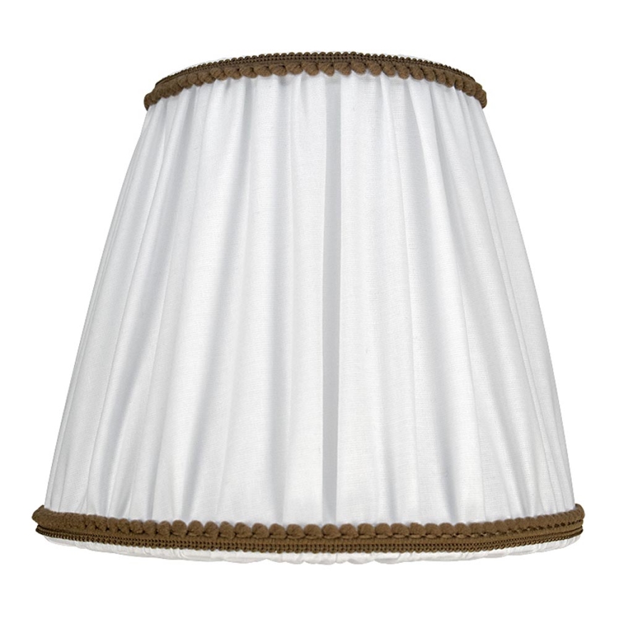 Duolla - Abajur para candeeiro de mesa e de pé E27 diâmetro 18,5 cm branco/castanho