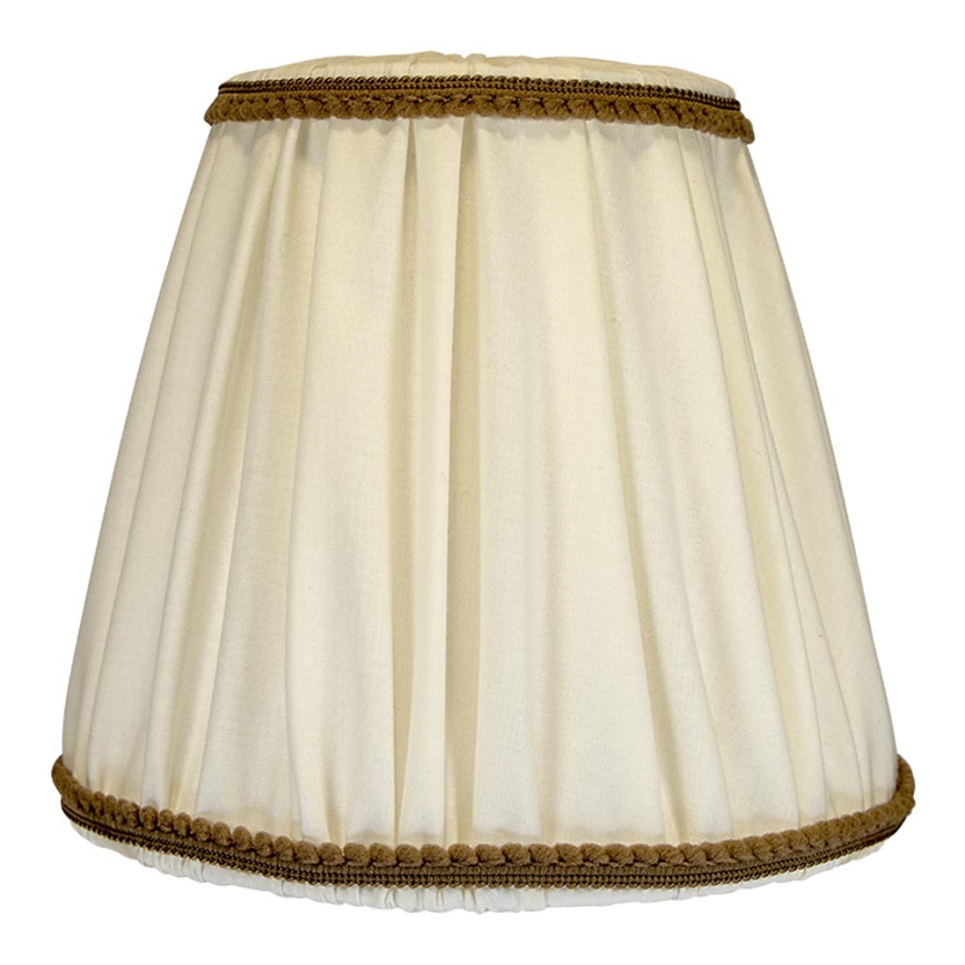 Duolla - Abajur para candeeiro de mesa e de pé E27 diâmetro 18,5 cm creme/castanho