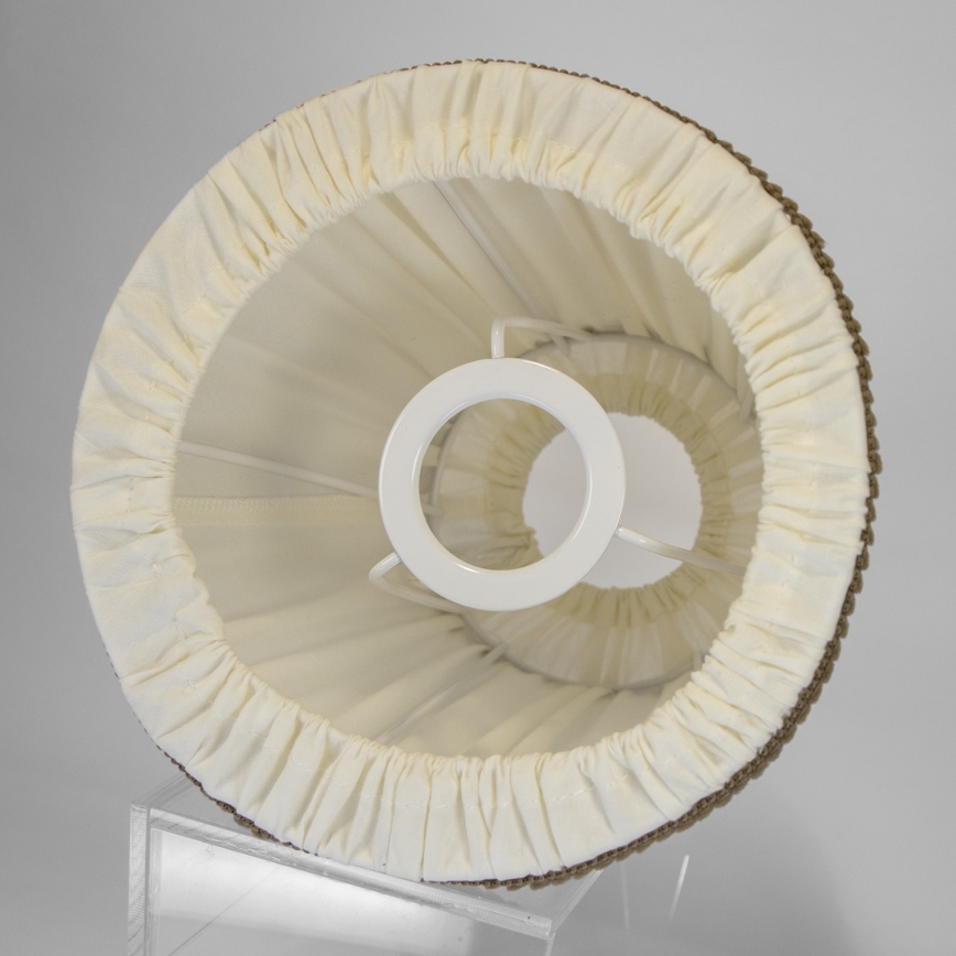 Duolla - Abajur para candeeiro de mesa e de pé E27 diâmetro 18,5 cm creme/castanho