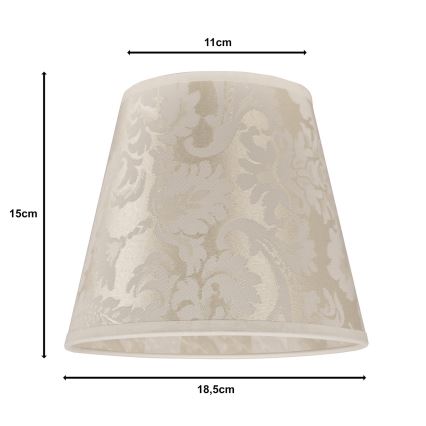 Duolla - Abajur para candeeiro de mesa SOFIA XS E14 diâmetro 18,5 cm bege