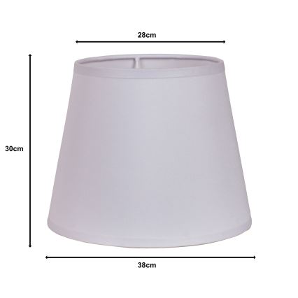 Duolla - Abajur para candeeiro de pé CLASSIC L E27 diâmetro 38 cm branco